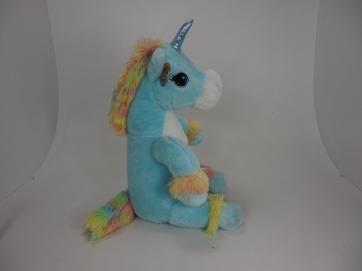 Unicorn knuffel | Eenhoorn pluche | Eenhoorn 50 cm | Eenhoorn blauw |